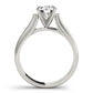 Solitaire Round Milgrain Cathedral Engagement Ring