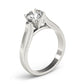 Solitaire Round Milgrain Cathedral Engagement Ring