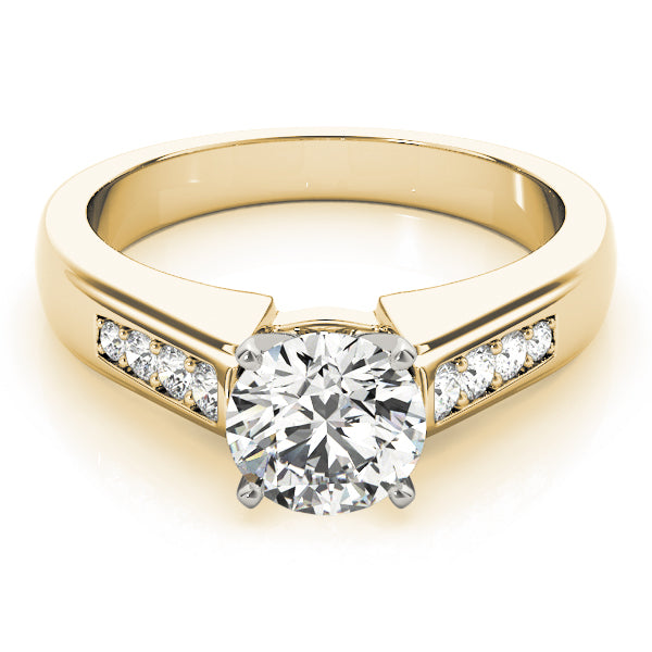 Single Row Channel Set Engagement Ring