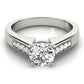 Single Row Channel Set Engagement Ring