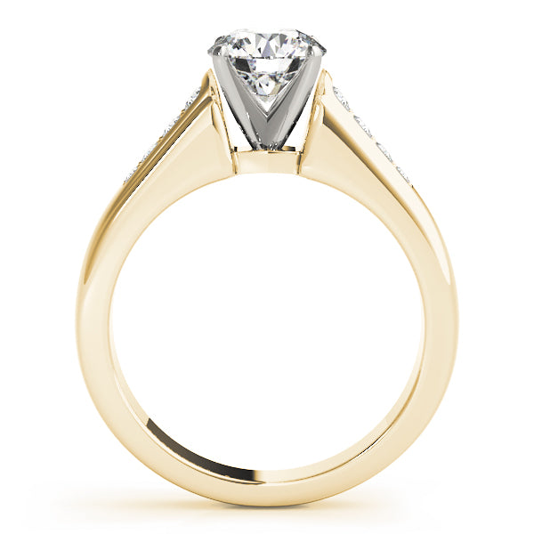 Single Row Channel Set Engagement Ring