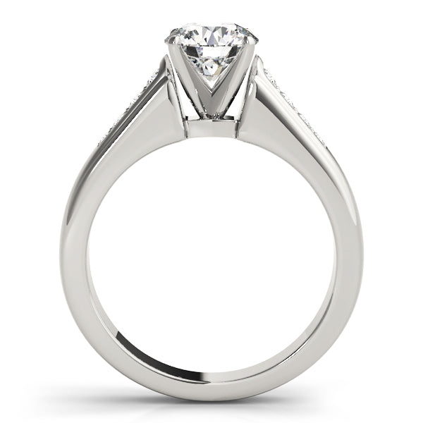 Single Row Channel Set Engagement Ring