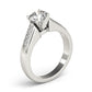 Single Row Channel Set Engagement Ring