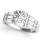 Fancy Shape Baguette & Round Engagement Ring