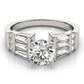 Fancy Shape Baguette & Round Engagement Ring