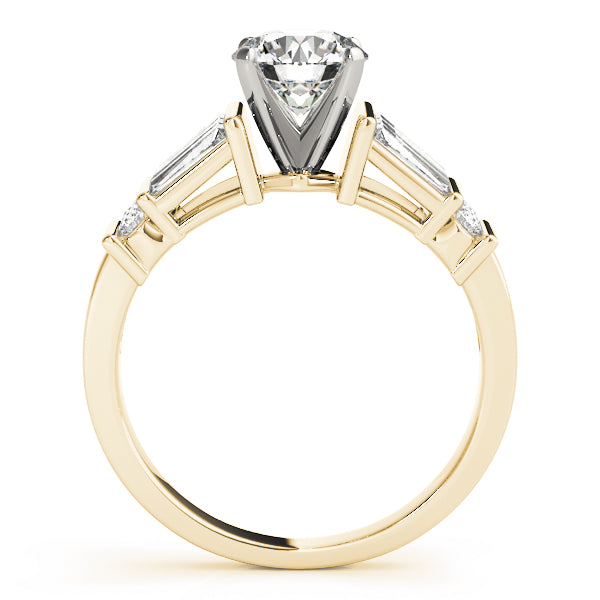 Fancy Shape Baguette & Round Engagement Ring