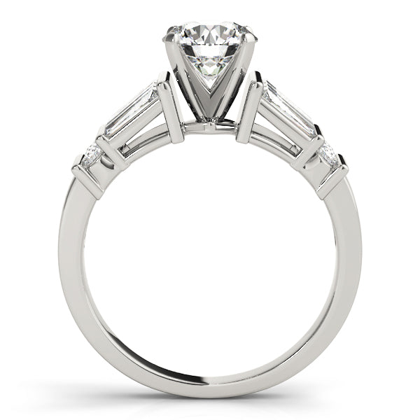 Fancy Shape Baguette & Round Engagement Ring