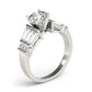 Fancy Shape Baguette & Round Engagement Ring