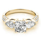 3-Stone Prong Set Pear Shape Milgrain Engagement Rings