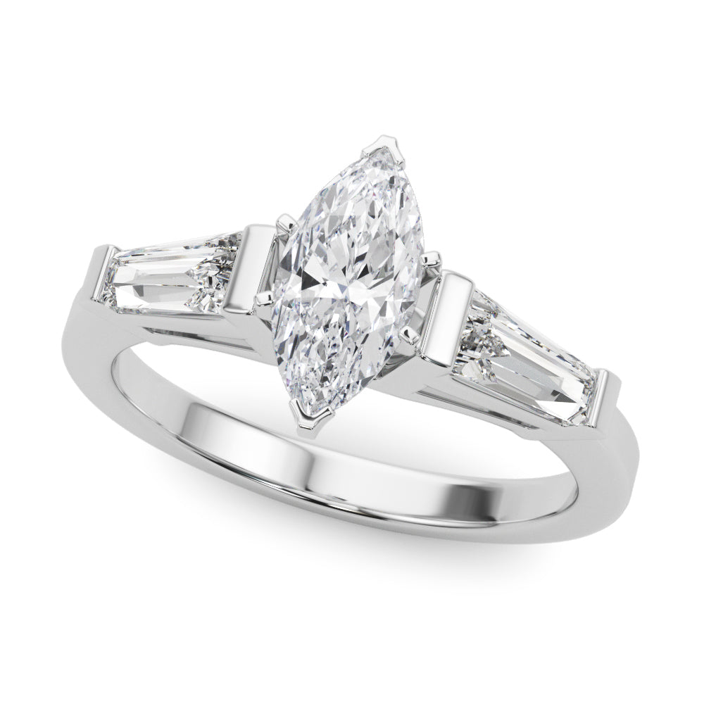 Baguette 3-Stone Engagement Ring