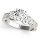 3-Stone Antique inspired Filigree Engagement Ring