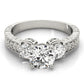 3-Stone Antique inspired Filigree Engagement Ring