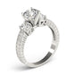 3-Stone Antique inspired Filigree Engagement Ring