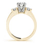 3-Stone Half Bezel Round Engagement Ring