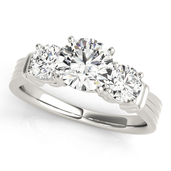 3-Stone Round Engagement Ring
