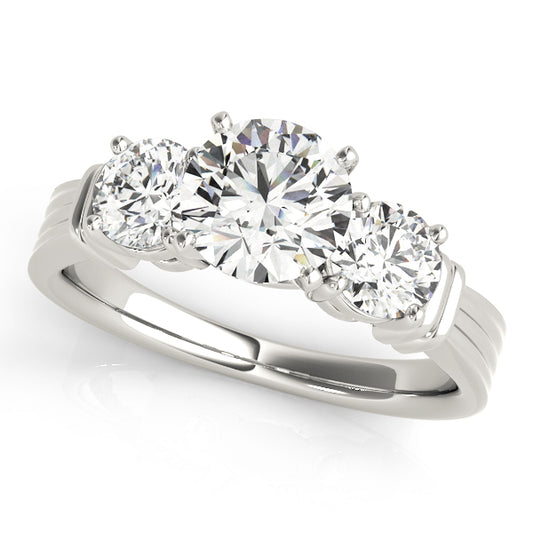 3-Stone Round Engagement Ring