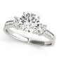 3-Stone Single Row Engagement Ring