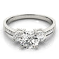 3-Stone Single Row Engagement Ring