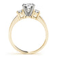 3-Stone Single Row Engagement Ring
