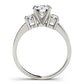 3-Stone Single Row Engagement Ring