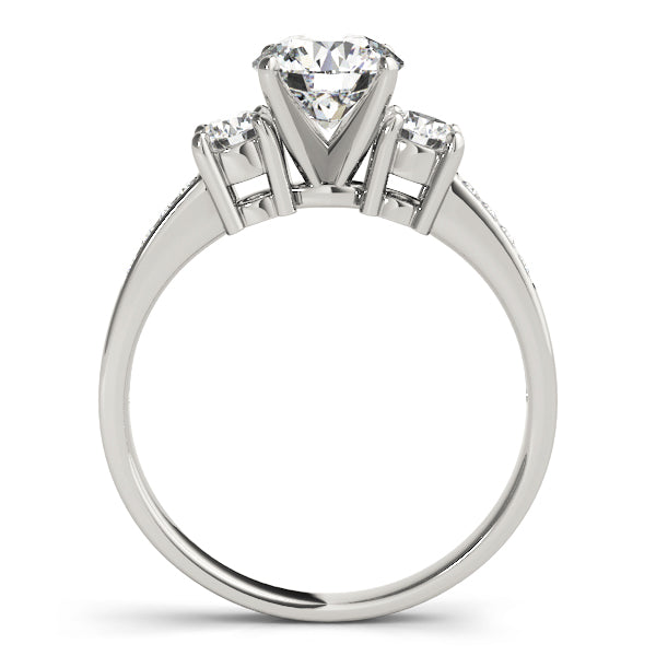 3-Stone Single Row Engagement Ring