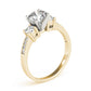3-Stone Single Row Engagement Ring