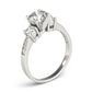 3-Stone Single Row Engagement Ring