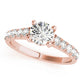 Single Row Split Prong Trellis Engagement Ring
