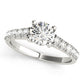 Single Row Split Prong Trellis Engagement Ring