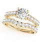 Single Row Split Prong Trellis Engagement Ring