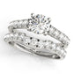 Single Row Split Prong Trellis Engagement Ring