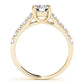 Single Row Split Prong Trellis Engagement Ring