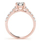 Single Row Split Prong Trellis Engagement Ring