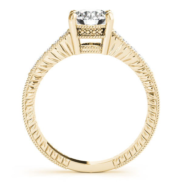 Antique Single Row Prong Milgrain Engagement Ring