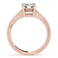 Antique Single Row Prong Milgrain Engagement Ring