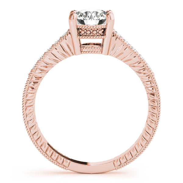 Antique Single Row Prong Milgrain Engagement Ring