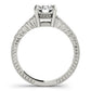 Antique Single Row Prong Milgrain Engagement Ring