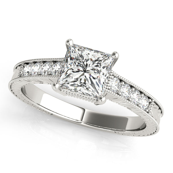 Antique Style Filigree Milgrain Engagement Rings