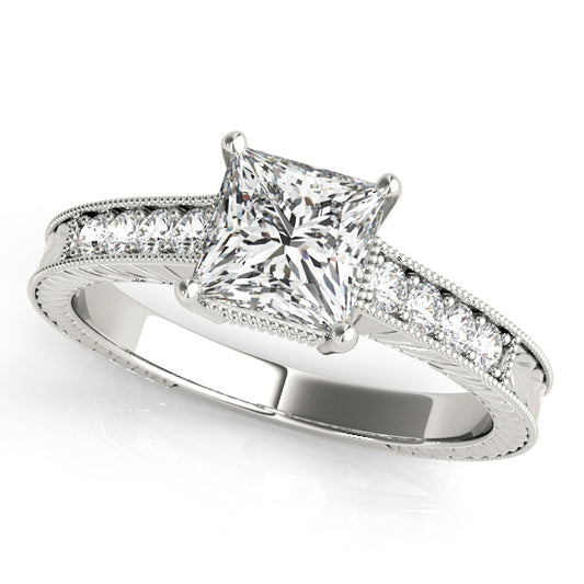 Antique Style Filigree Milgrain Engagement Rings
