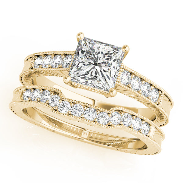 Antique Style Filigree Milgrain Engagement Rings