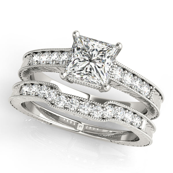Antique Style Filigree Milgrain Engagement Rings