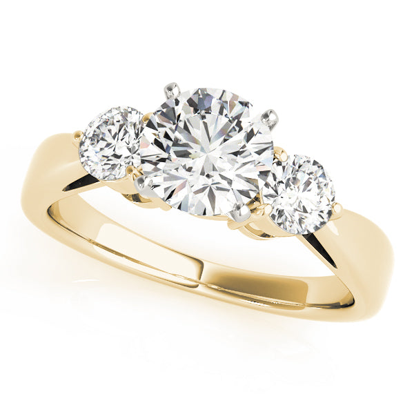 ENGAGEMENT RINGS 3 STONE ROUND