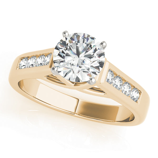 Channel Set Single Row Engagement Ring
