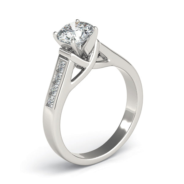 Channel Set Single Row Engagement Ring