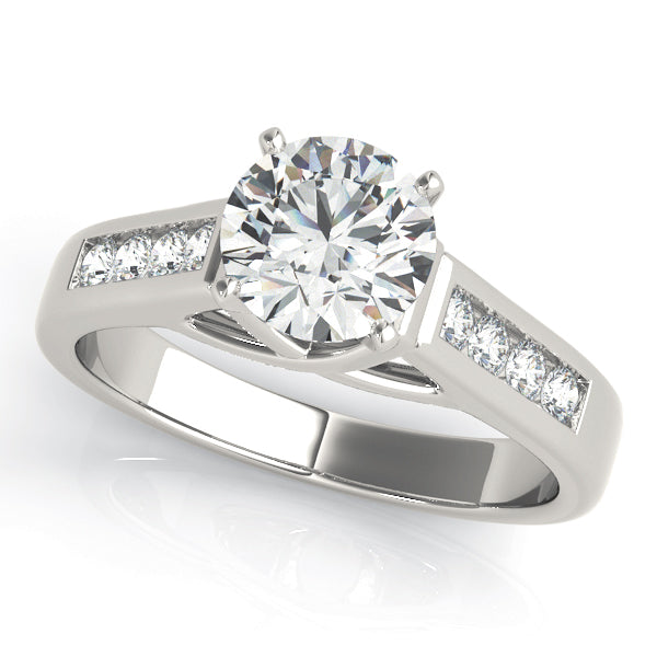 Channel Set Single Row Engagement Ring