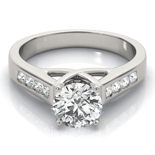 Channel Set Single Row Engagement Ring