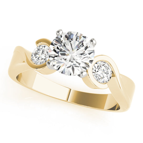 ENGAGEMENT RINGS 3 STONE ROUND