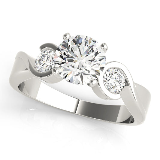 ENGAGEMENT RINGS 3 STONE ROUND