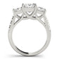 3-Stone Single Row Trellis Princess Engagement Ring