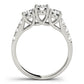 3-Stone Split Prong Trellis Engagement Ring